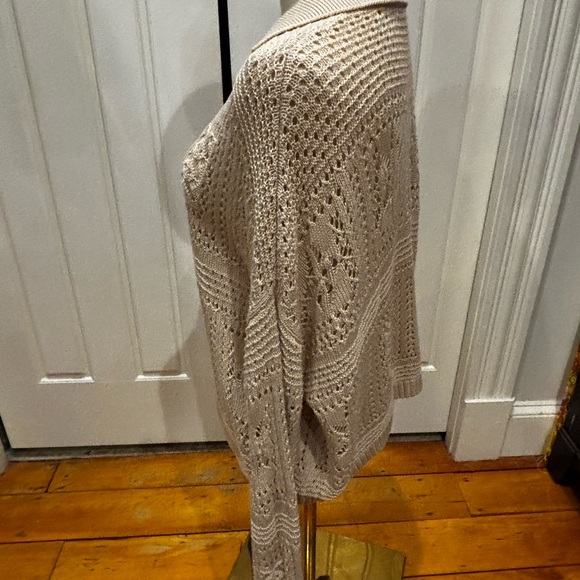 INTERMIX Beige V-Neck Knit Sweater - Picture 2 of 5